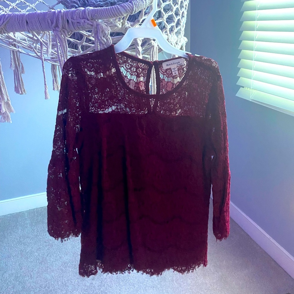 This is a red dressy top.
